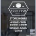 Open Hours with Logo Style 09